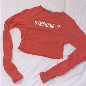 CORAL/PINK GYMSHARK CROP TOP